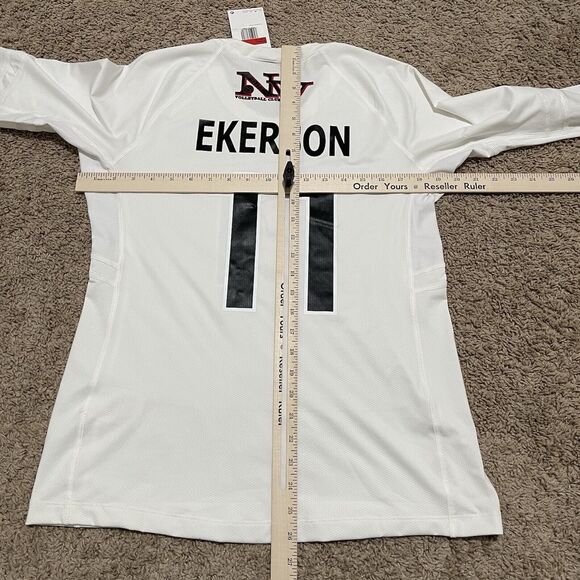 New Nike Volleyball Jersey Womens Large White NW Elite #11 Ekerson Game Issued - Picture 9 of 12